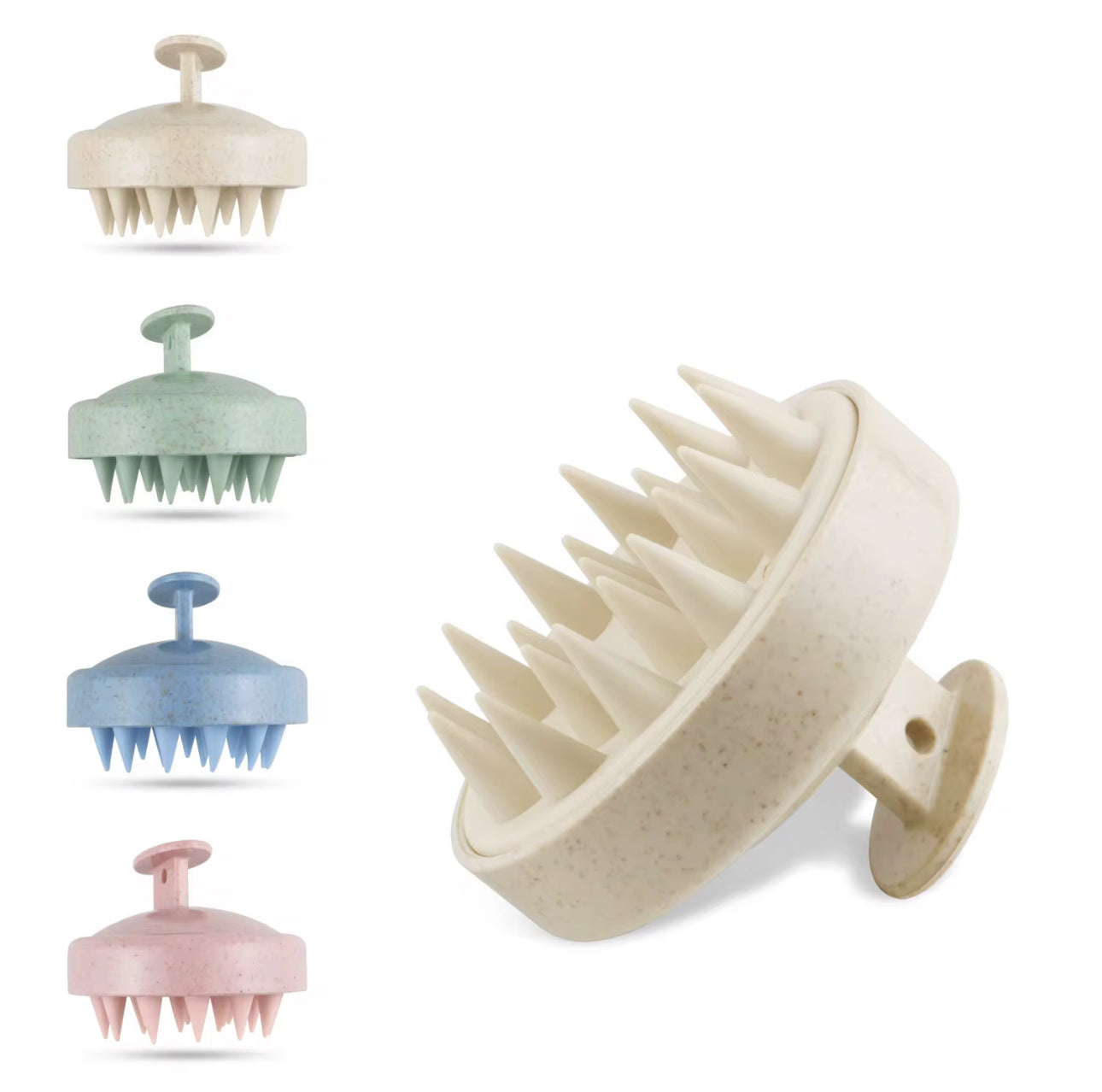 Brosse Massante Manuelle en Silicone - Stimulation, Relaxation & Pousse Optimisée